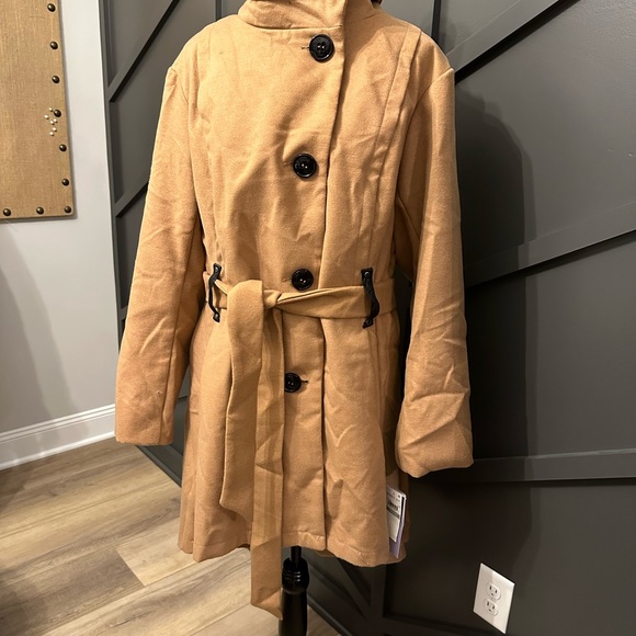 Madden girl faux wool coat in camel - Picture 4 of 11